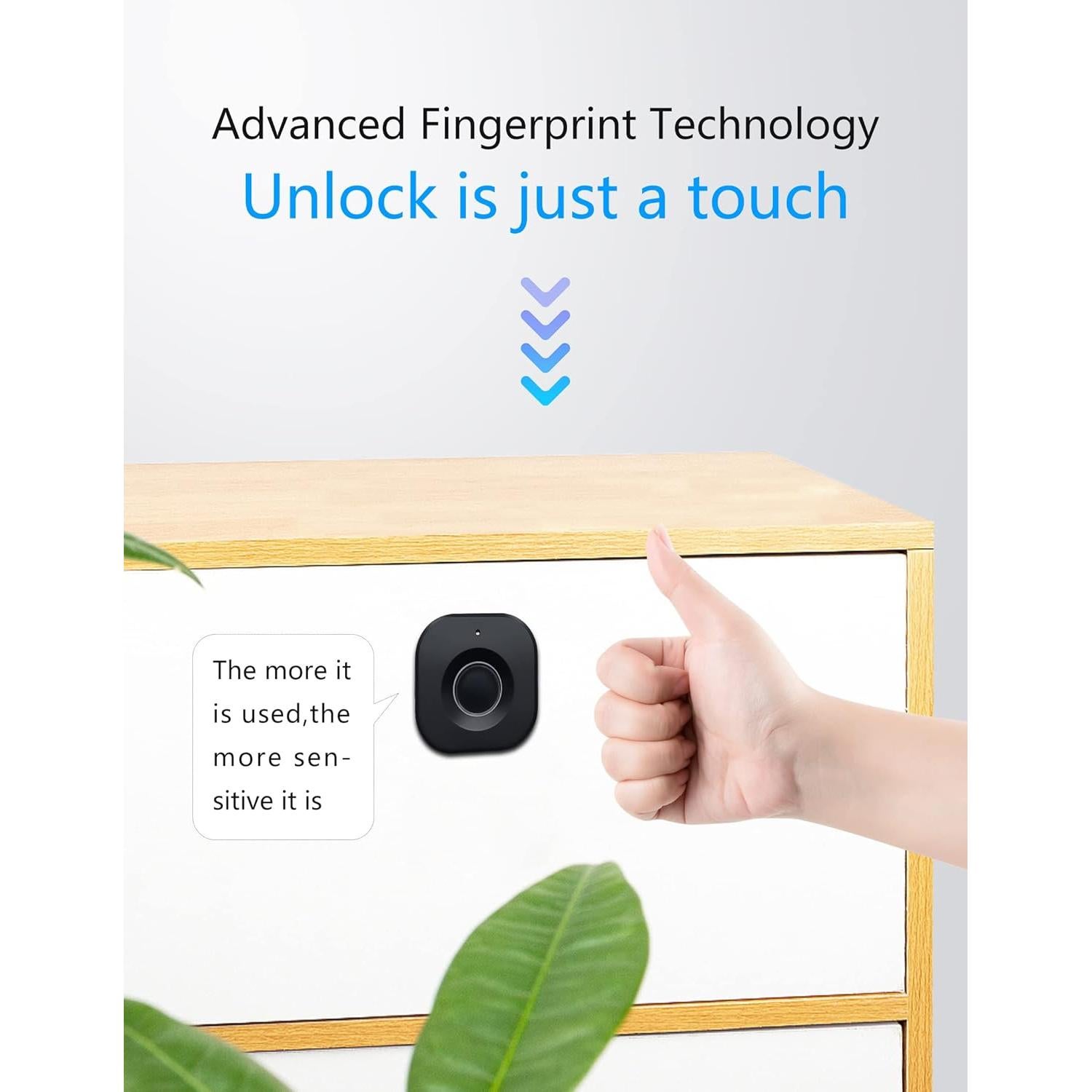 Cerradura Biométrica Bluetooth SUMNEW para Gabinete Negro