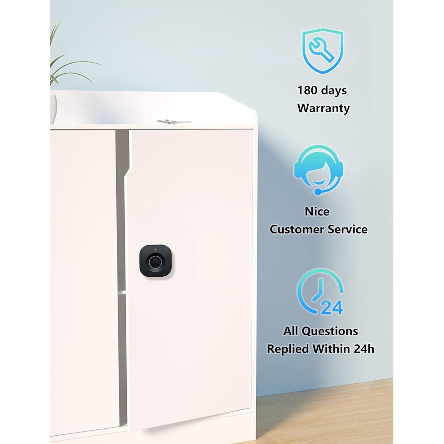 Cerradura Biométrica Bluetooth SUMNEW para Gabinete Negro