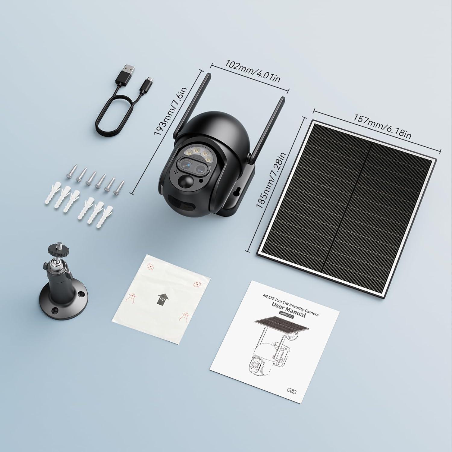 Cámara de Seguridad 4G LTE SEHMUA Doble Lente 12X IP65