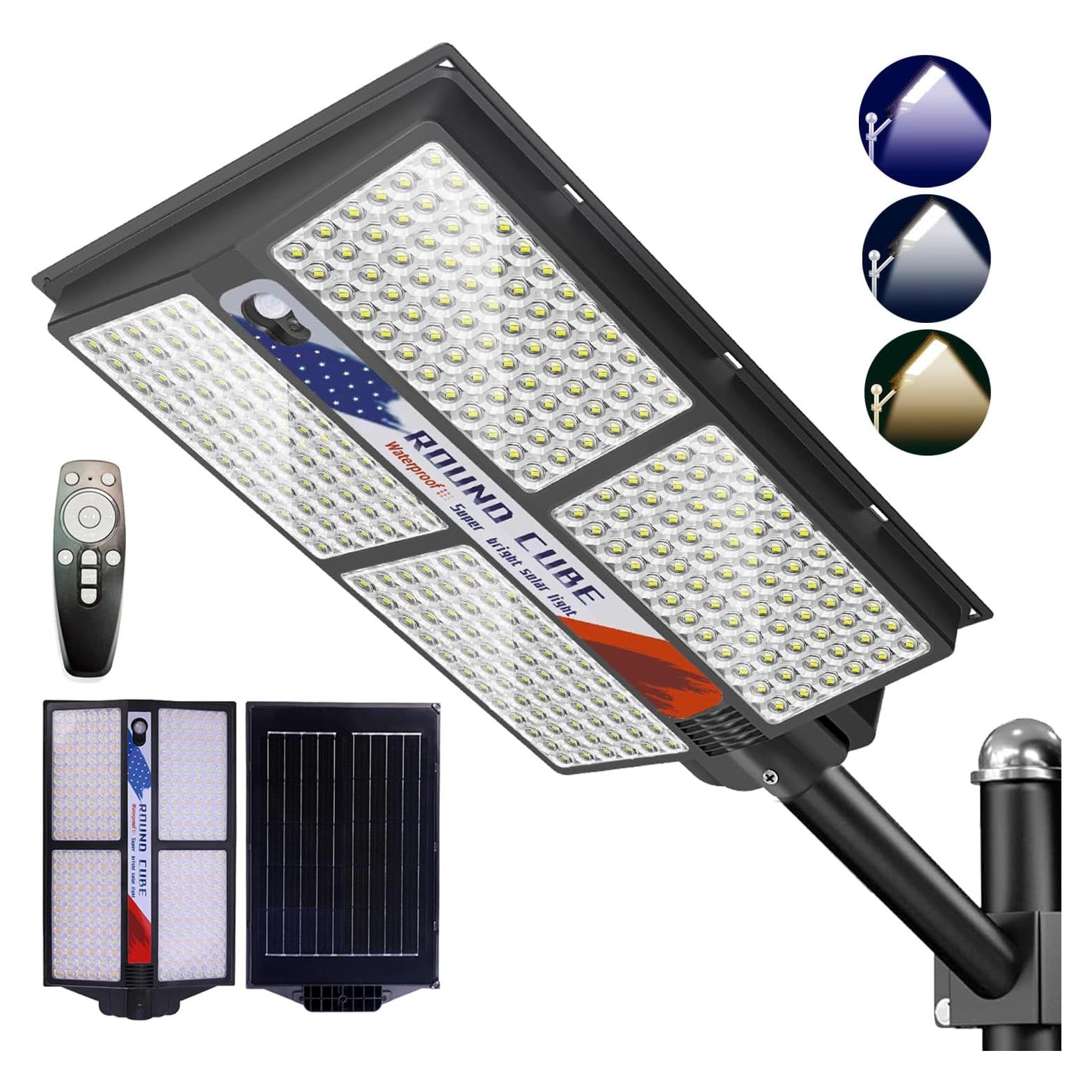 Luz Solar LED para Calle Round Cube 300W 288 LEDs 6500K