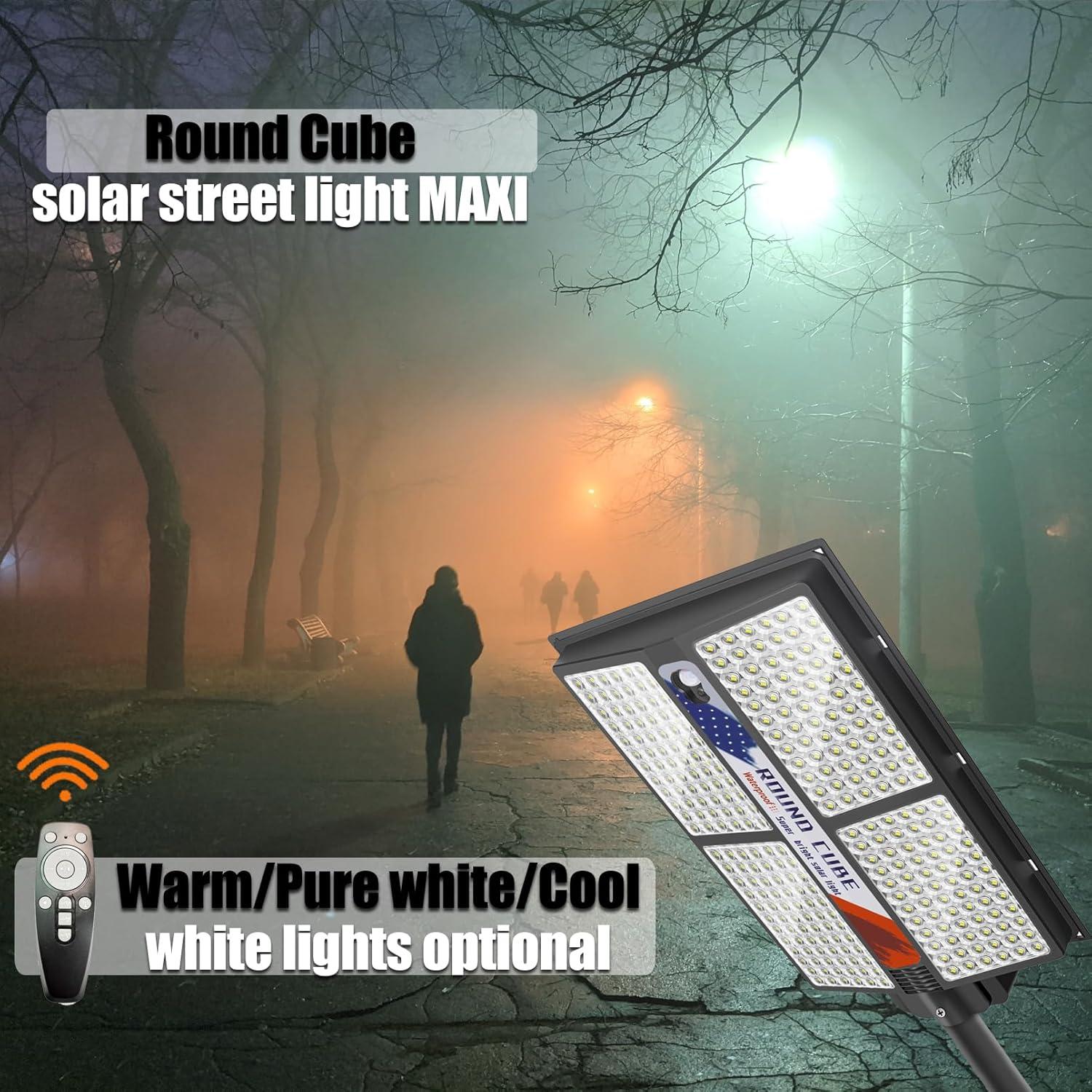 Luz Solar LED para Calle Round Cube 300W 288 LEDs 6500K