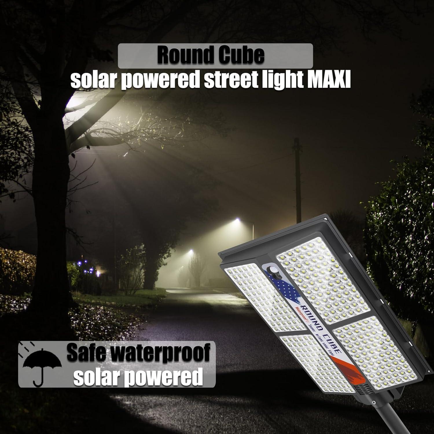 Luz Solar LED para Calle Round Cube 300W 288 LEDs 6500K