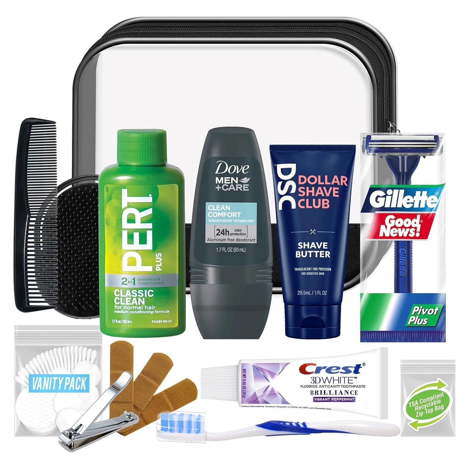 Kit de Viaje Convenience Kits International 16 Piezas para Hombres