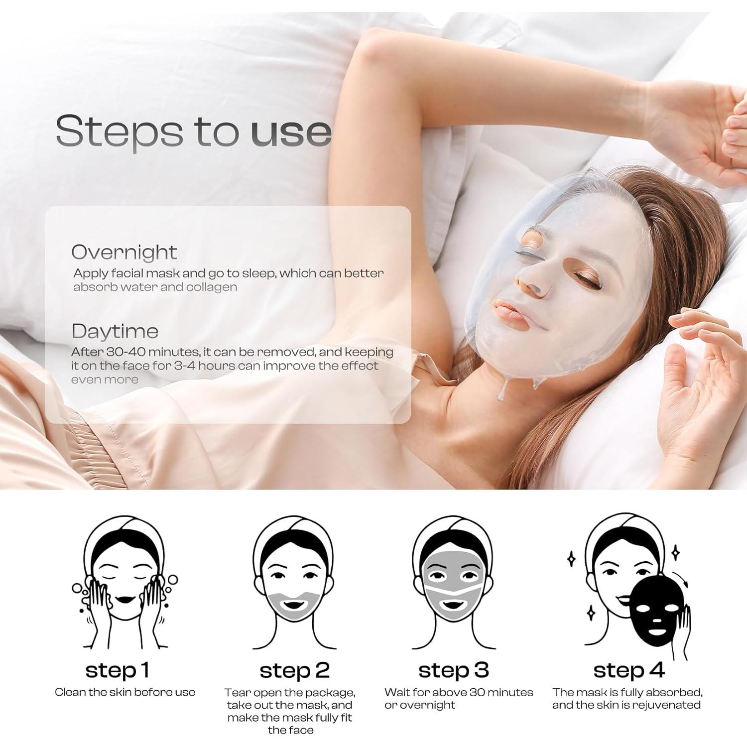 Mascarilla Facial Nocturna LHOPEBK Colágeno Hidratante 290g