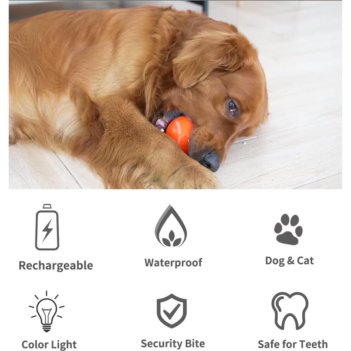 Pelota Interactiva para Perros NETRCO 8 cm Recargable USB