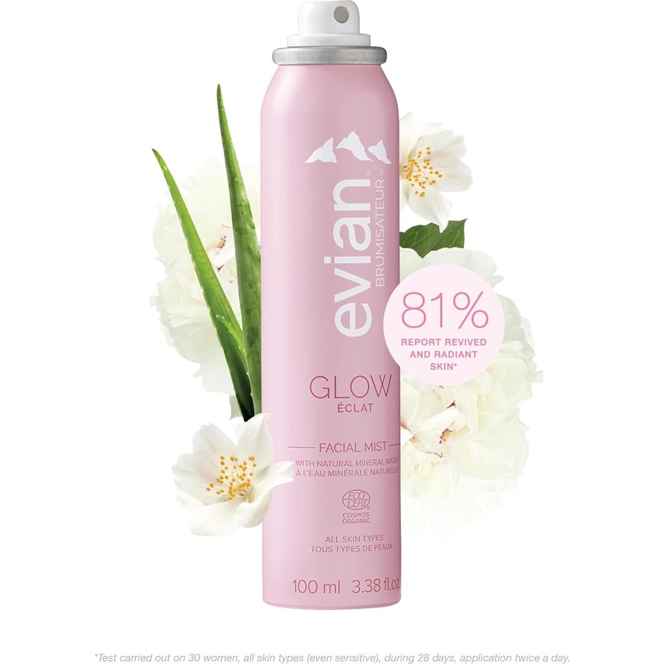 Evian Glow Mist Facial - Aumenta Radiancia - Orgánico - 130g