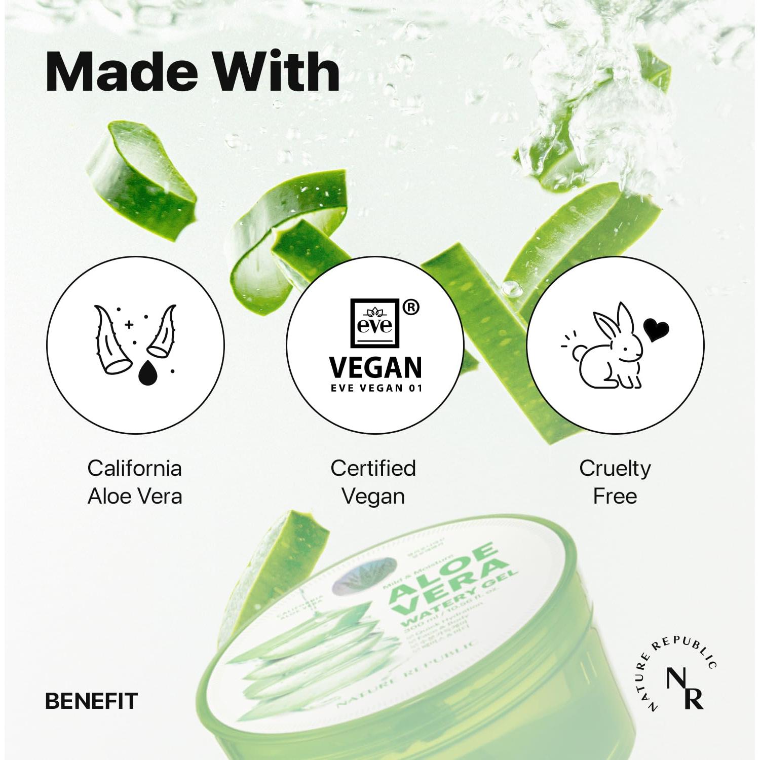 Gel Hidratante Aloe Vera 92% Nature Republic 340g