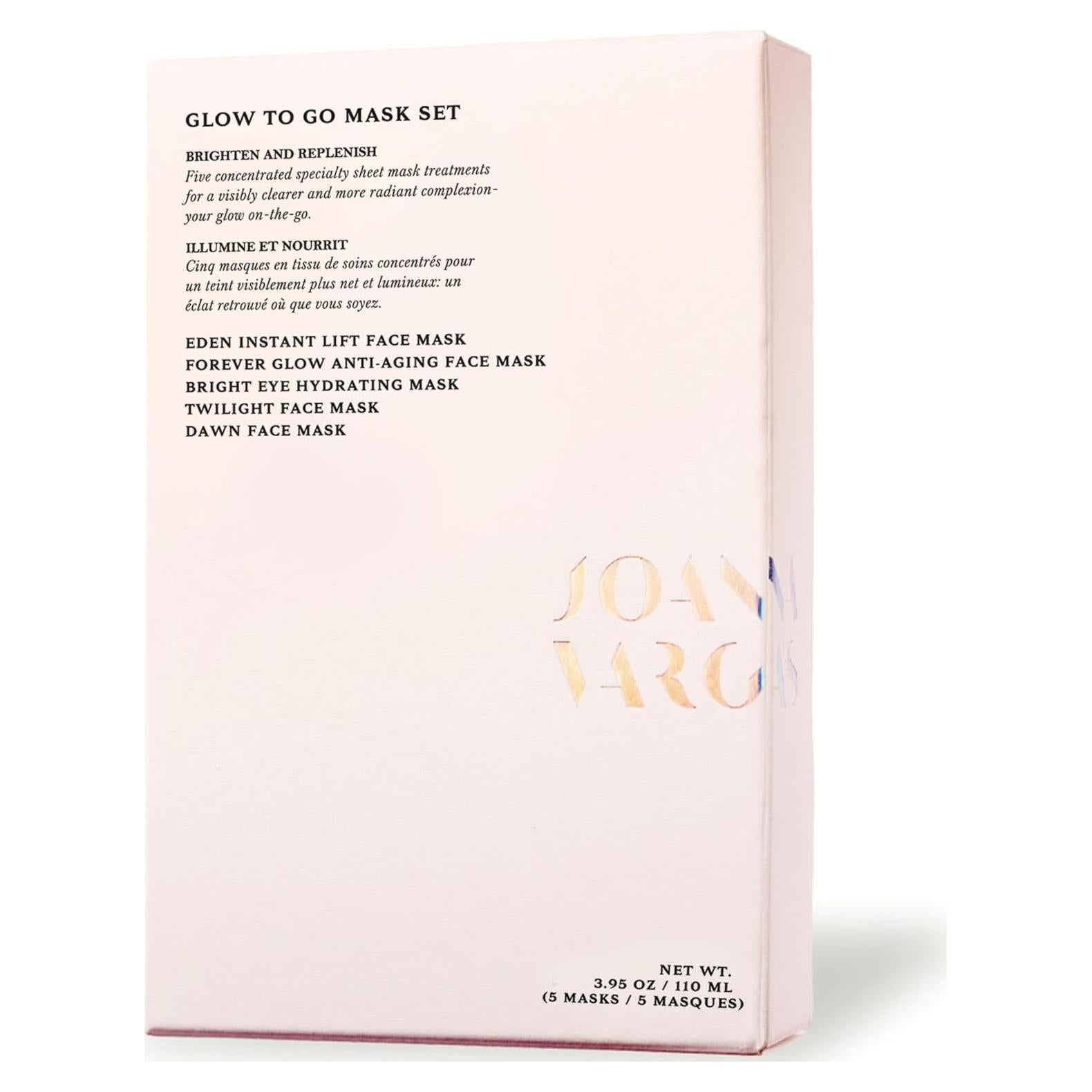 Mascarillas Hidratantes Joanna Vargas Glow to Go - 5 Hojas