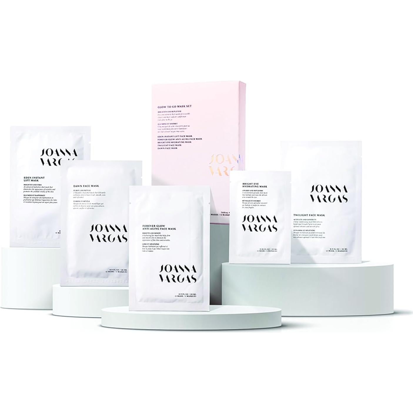 Mascarillas Hidratantes Joanna Vargas Glow to Go - 5 Hojas