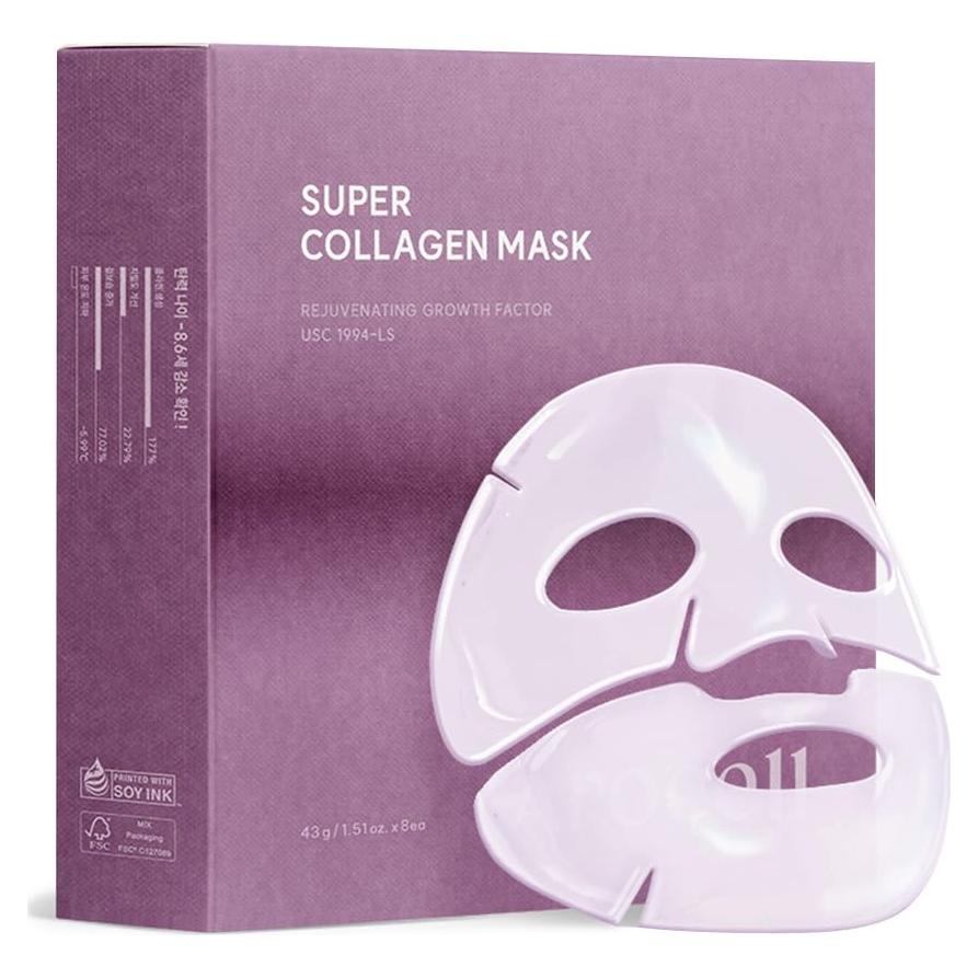 Mascarilla Facial AROCELL Super Collagen 8 Piezas Hidratante