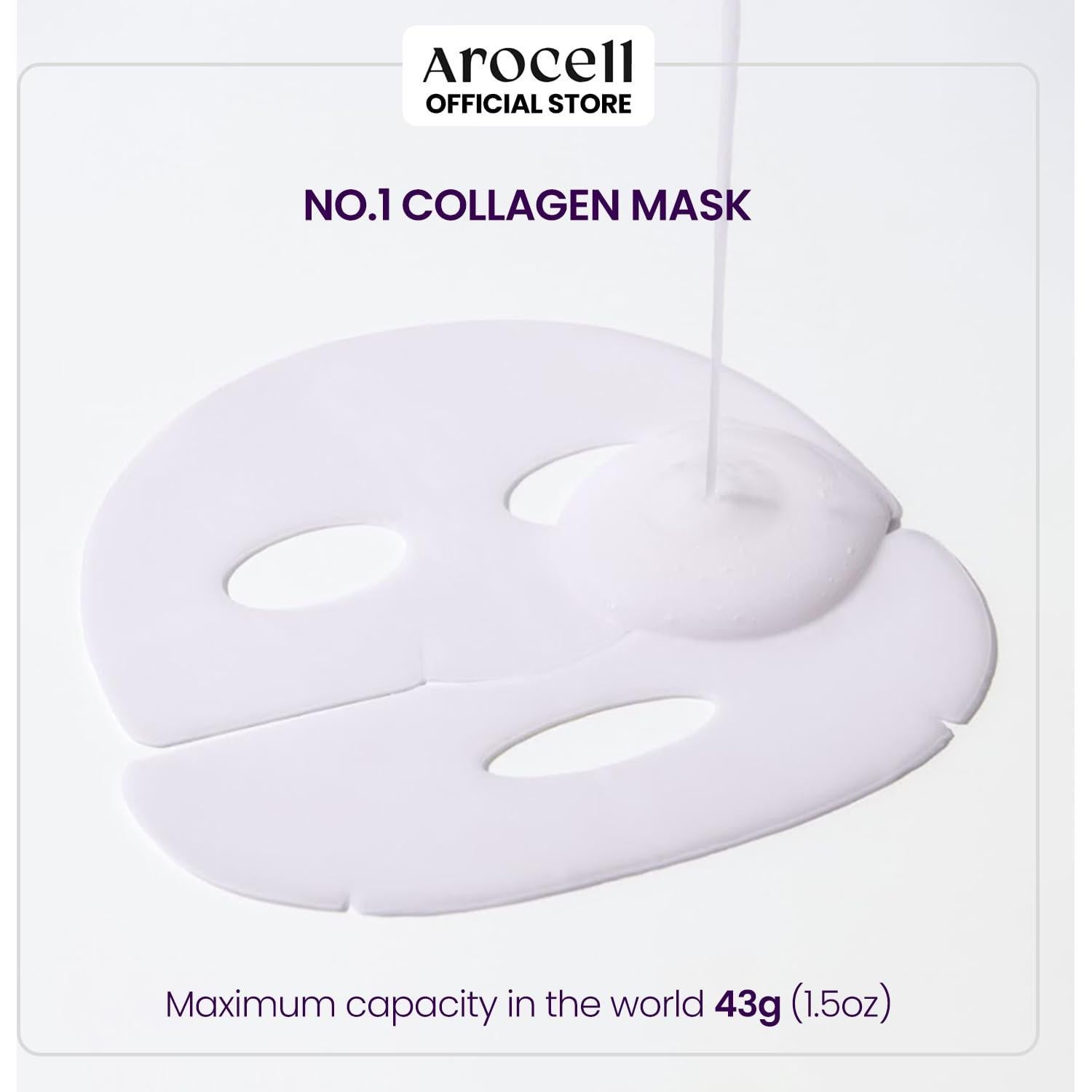 Mascarilla Facial AROCELL Super Collagen 8 Piezas Hidratante