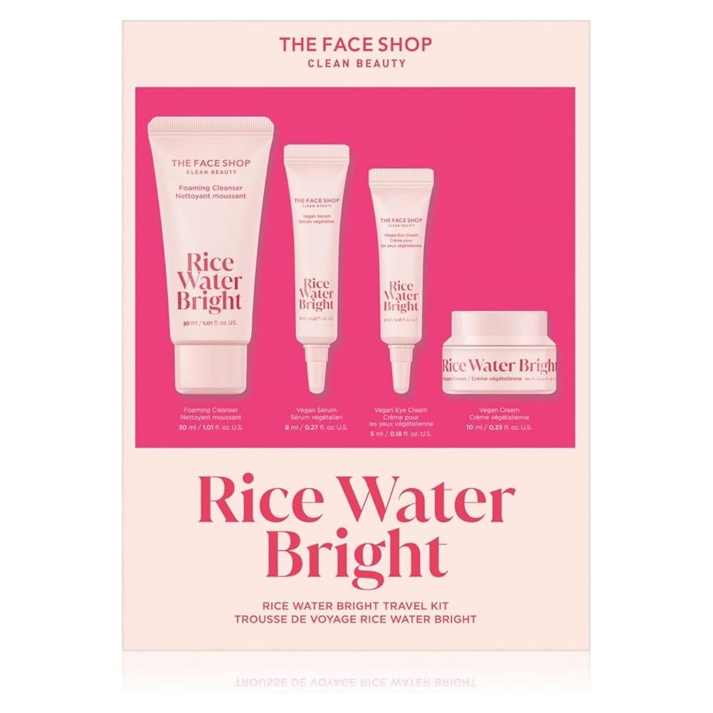 Kit de Viaje Rice Water Bright The Face Shop - Cuidado Vegano