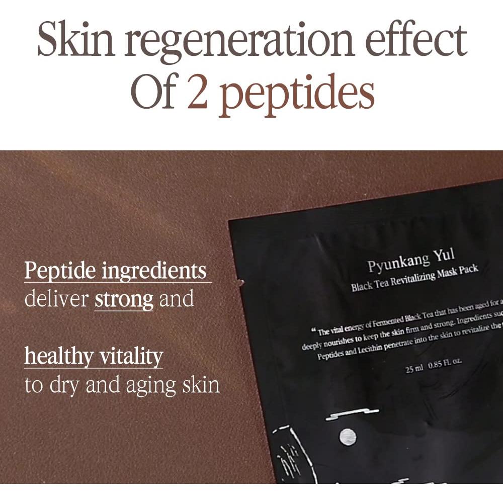 Mascarilla Revitalizante Pyunkang Yul con Colágeno y Té Negro 25ml x 10ea