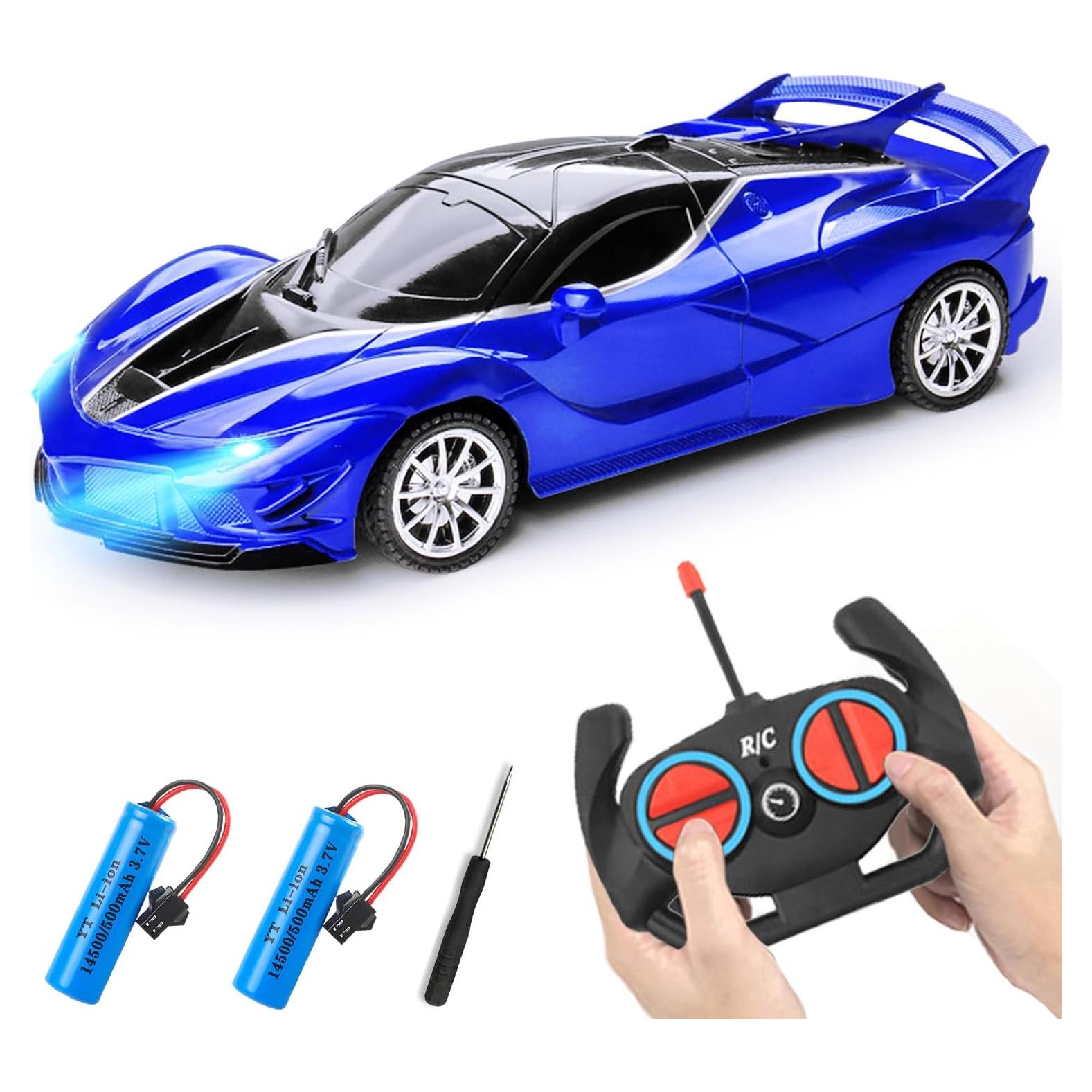 Coche RC Eléctrico 4WD YI-YANG-AII Azul 1/20 con Luces LED