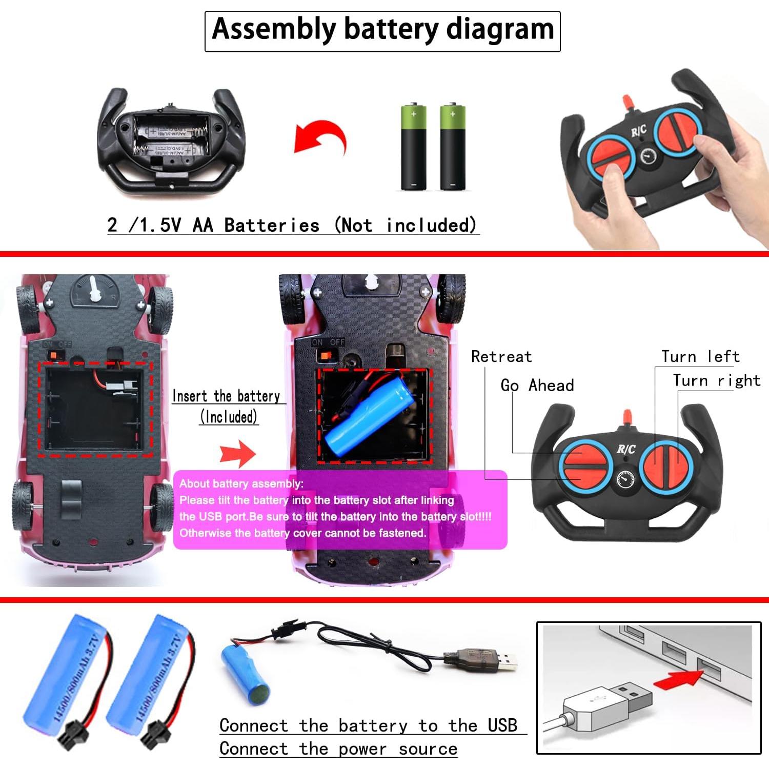 Coche RC Eléctrico 4WD YI-YANG-AII Azul 1/20 con Luces LED