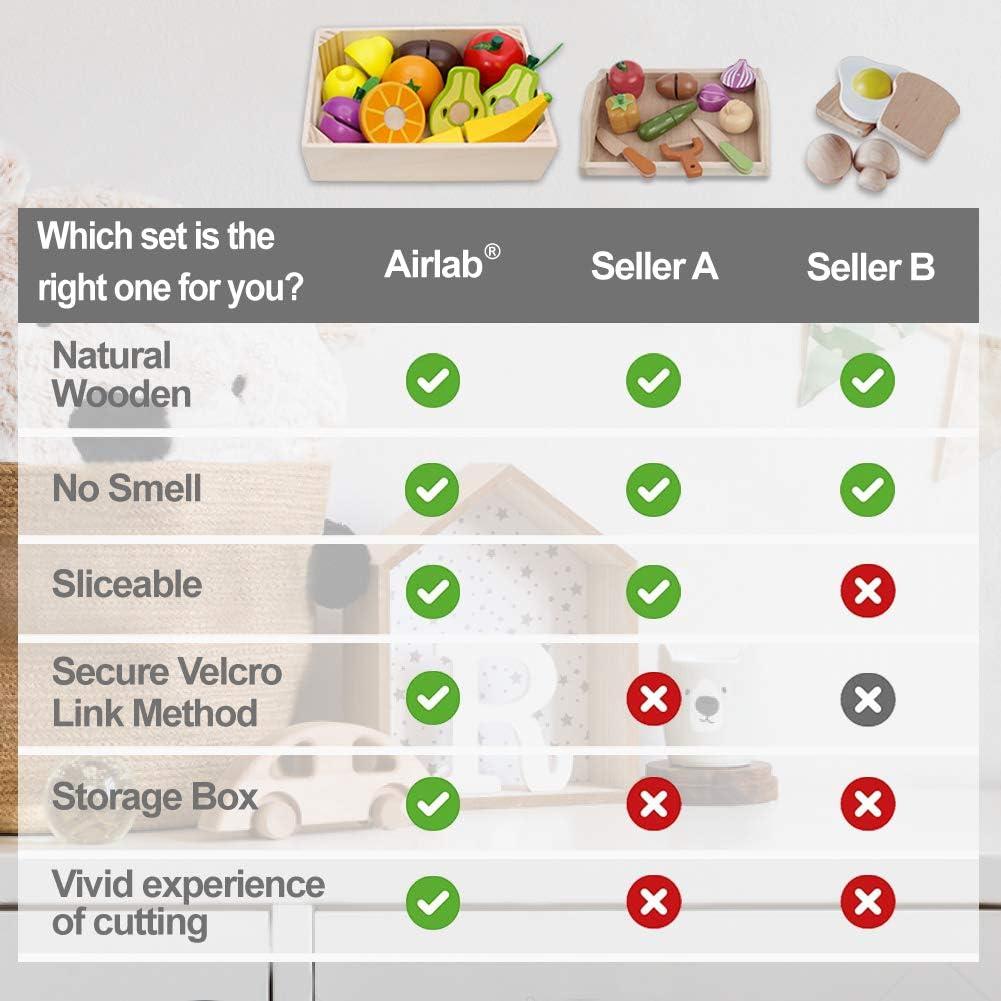 Comida de Juguete de Madera Airlab - Frutas para Cortar