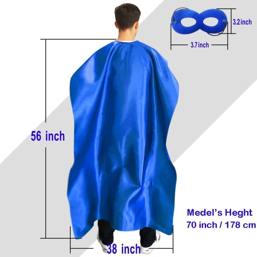 Set Capa y Máscara Superhéroe Adulto ADJOY - Azul