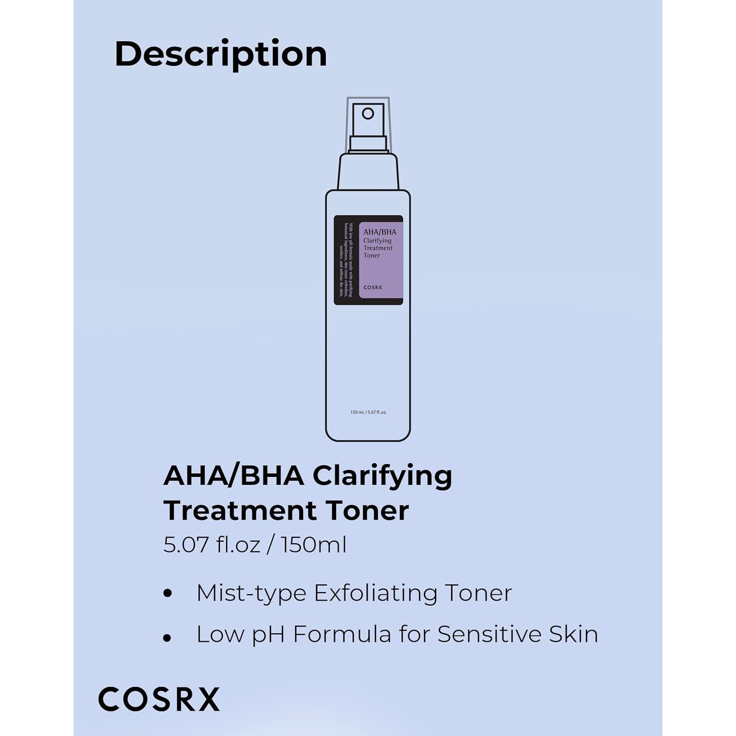 COSRX Toner Exfoliante AHA/BHA 150ml Cuidado Facial
