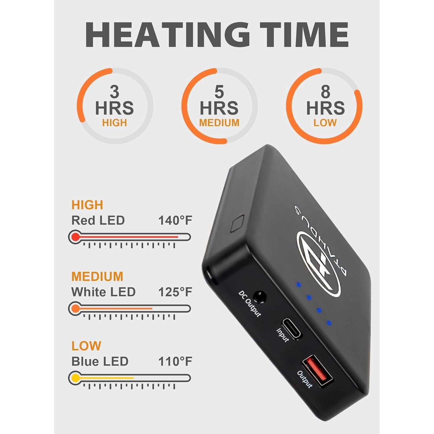 Chaqueta Calentada para Hombre PTAHDUS 5 Zonas de Calor Gris