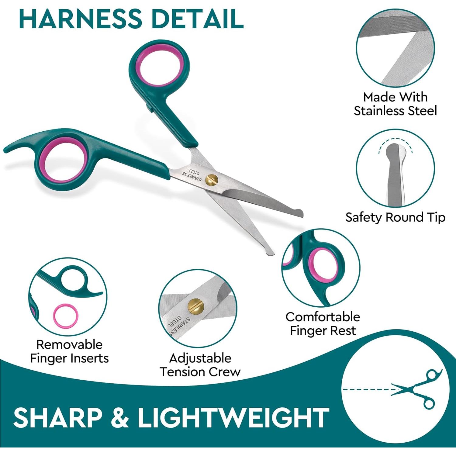 Tijeras de Aseo Profesional PINKIELINK para Mascotas - Juego de 2