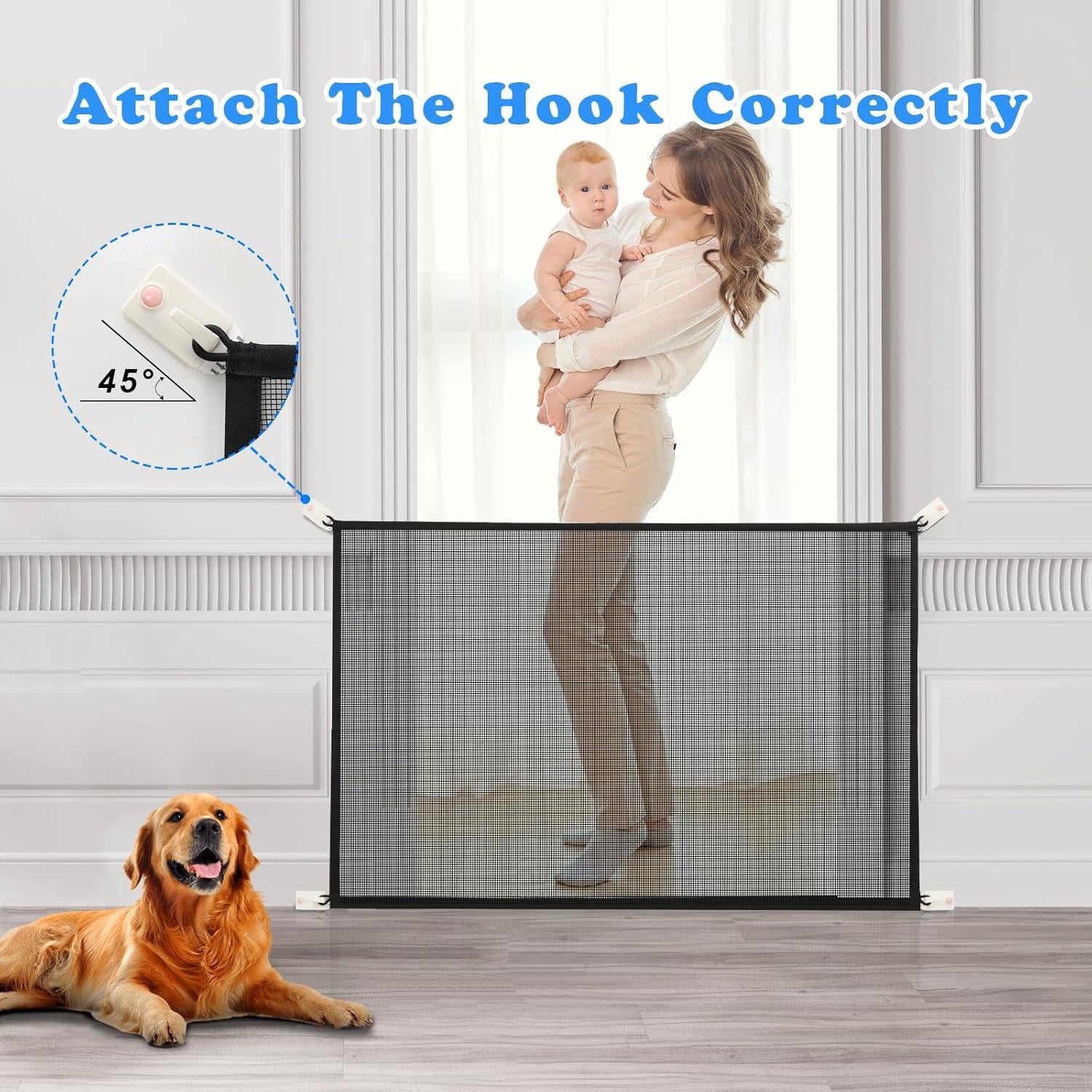 Puerta de Malla Cupount para Bebés y Perros - 76.2 cm H x 96.5 cm W