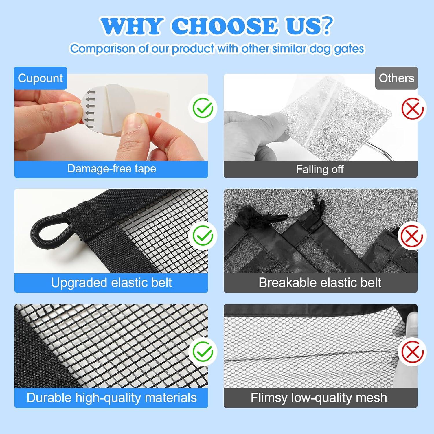 Puerta de Malla Cupount para Bebés y Perros - 76.2 cm H x 96.5 cm W