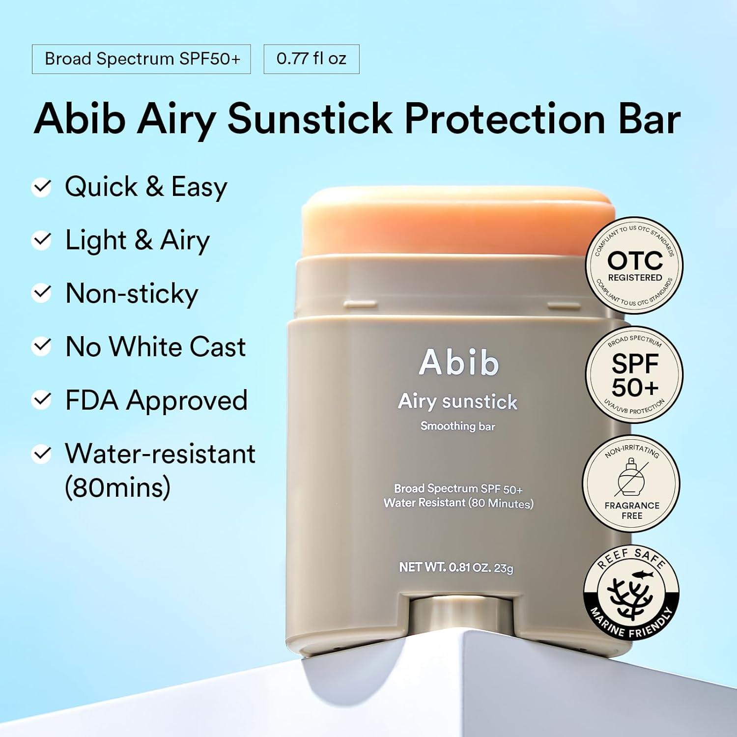 Abib Airy Sunstick SPF50+ 23g Protector Solar Coreano