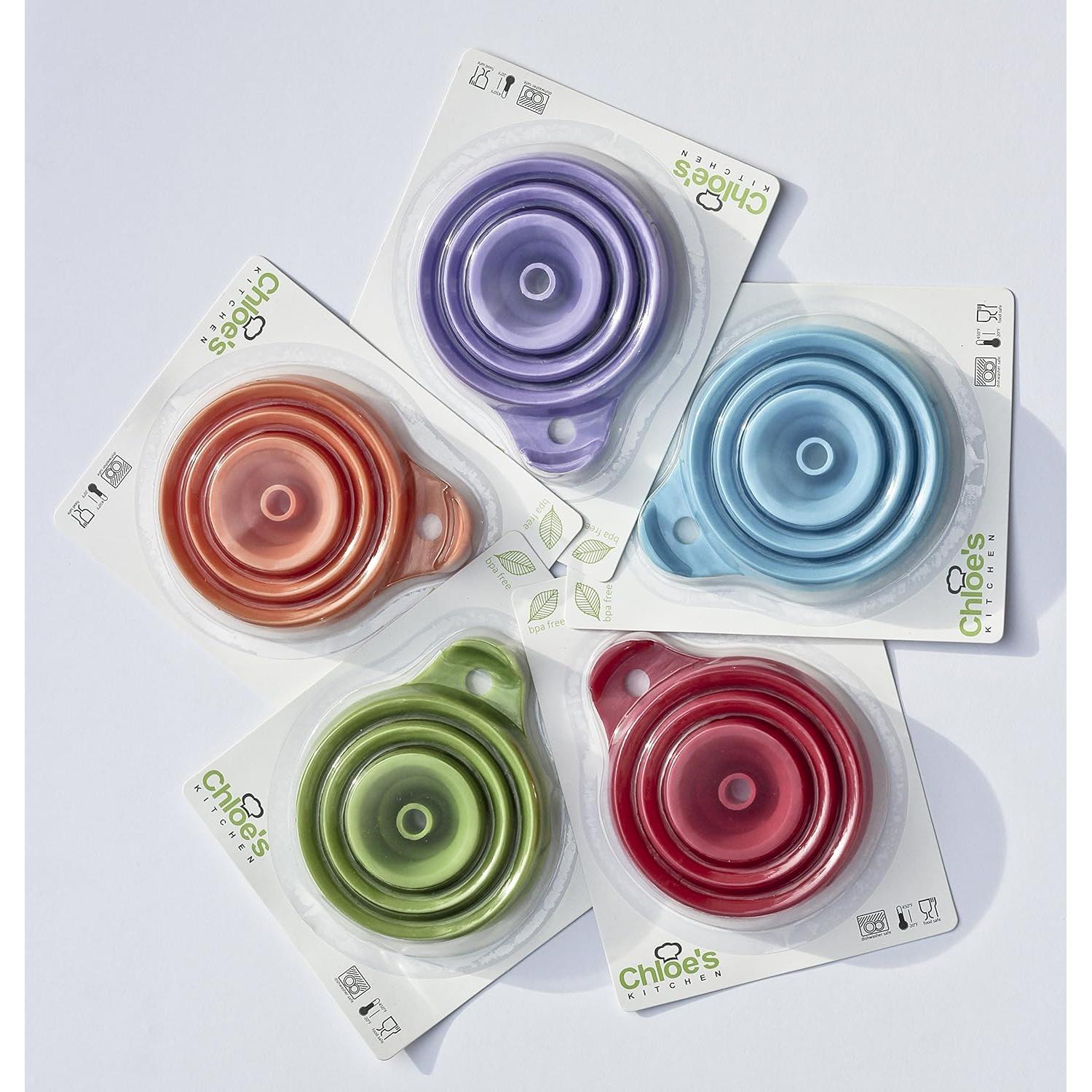 Embudo de Silicona Plegable Zoie + Chloe 10 cm Azul