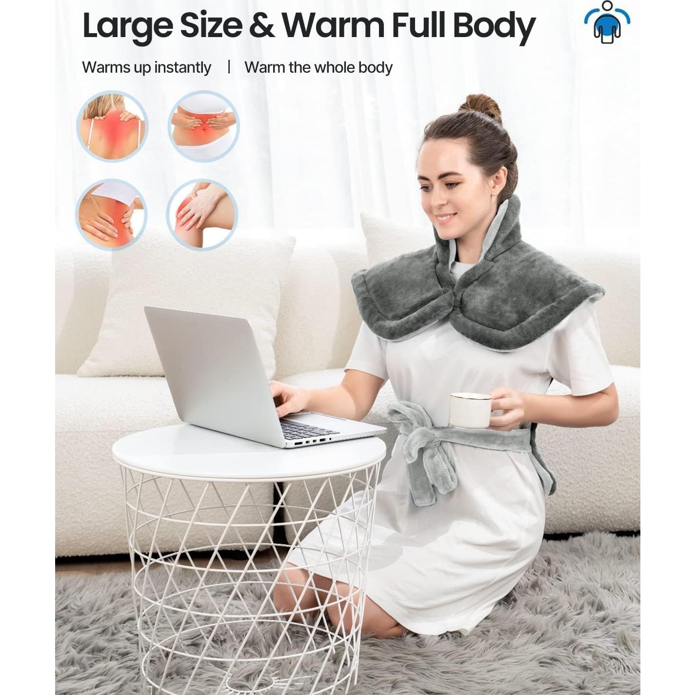 Almohadilla Térmica RENPHO 61x84cm para Espalda y Cuello