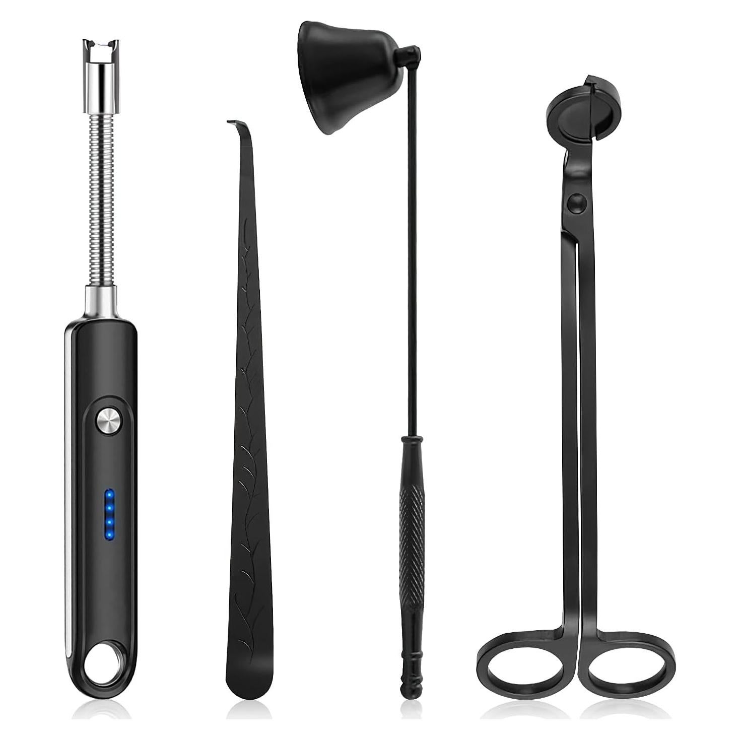 Juego de Cortador y Encendedor Eléctrico Lsnisni - 4 Piezas Negro