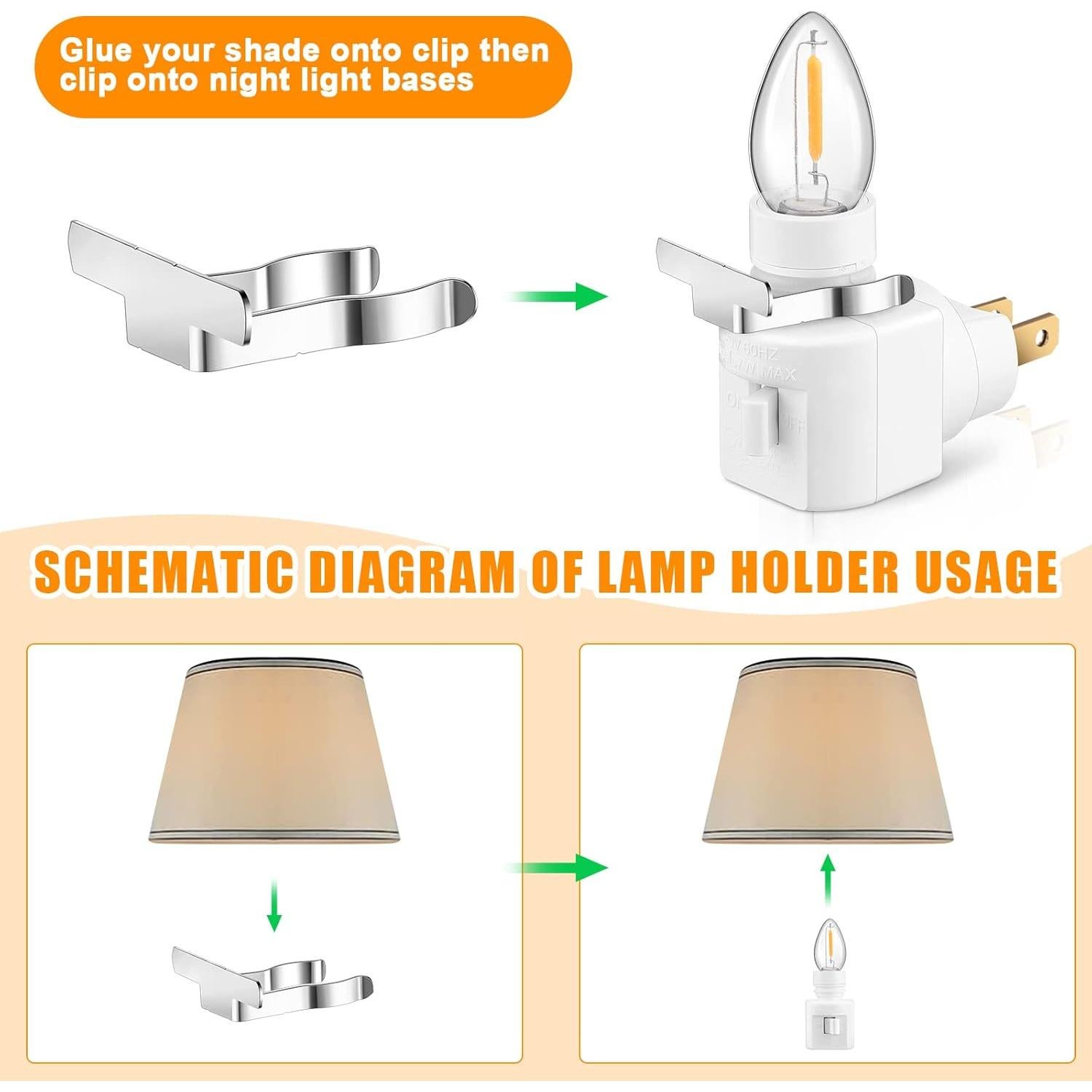 Reginary 8 Bases de Luz Nocturna Enchufables 360° Blancas