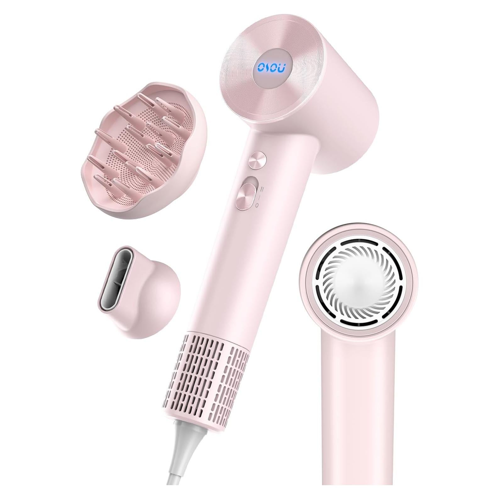 Secador de Pelo OSOU Iónico 110,000 RPM con Difusor Rosa