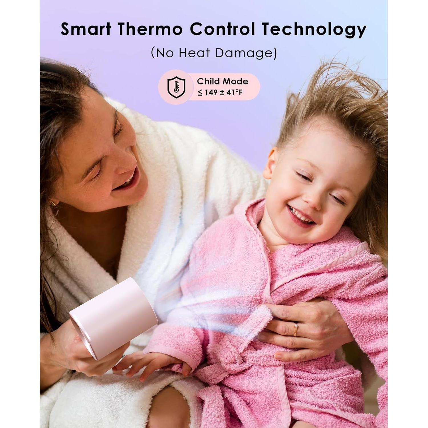 Secador de Pelo OSOU Iónico 110,000 RPM con Difusor Rosa