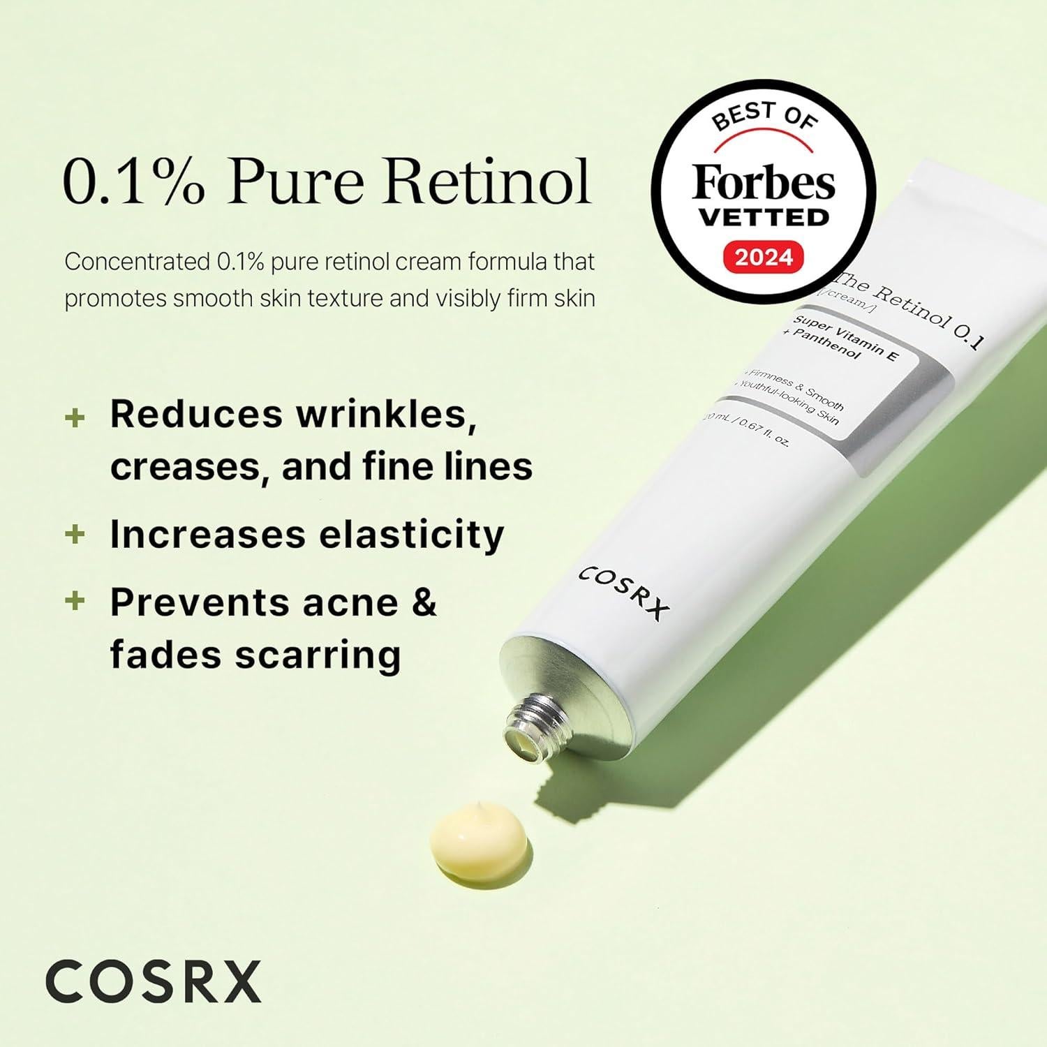 COSRX Crema de Retinol 0.1% 19ml Anti-envejecimiento Ojos Cuello