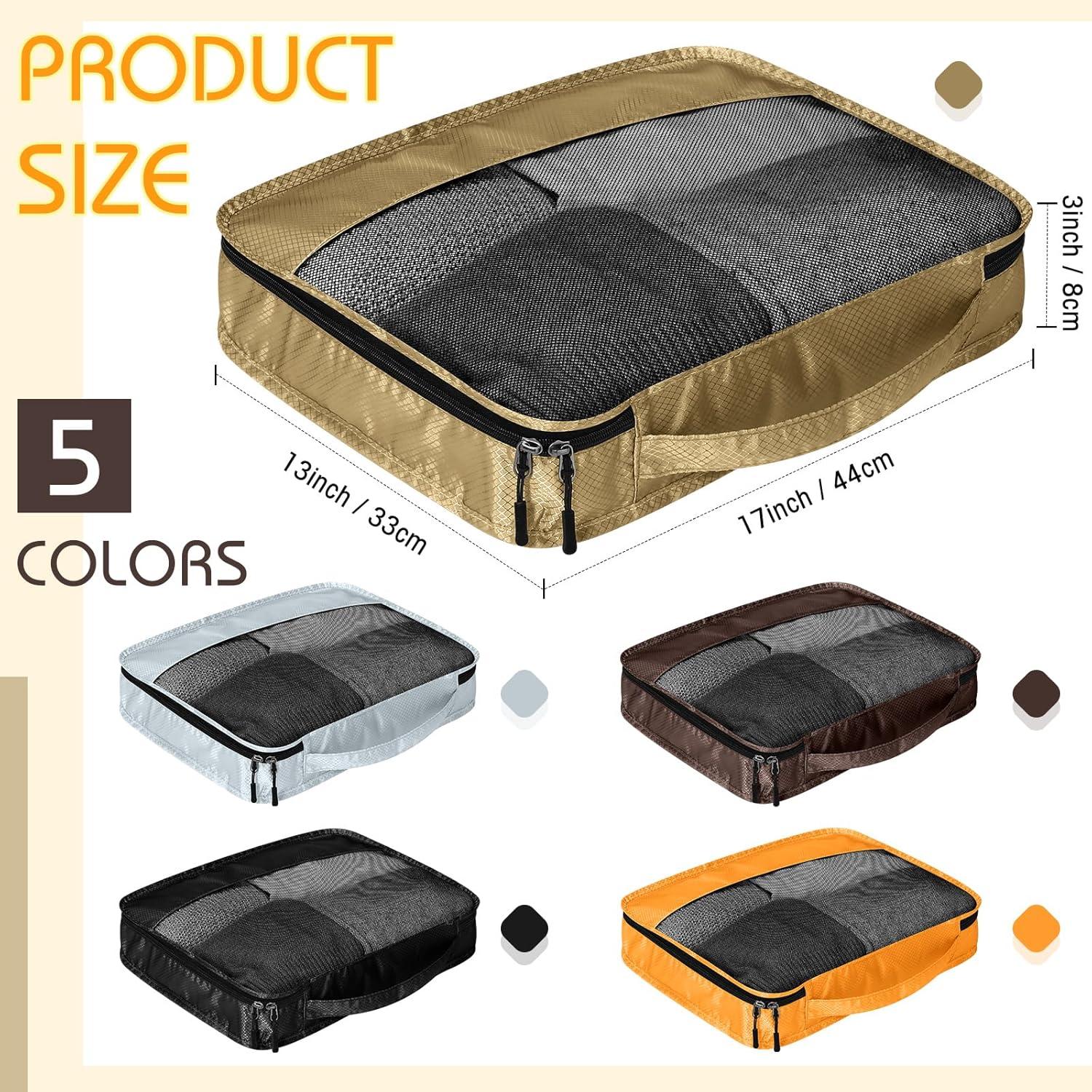 5 Cubos de Empaque Bulyoou para Maleta L Albaricoque 44x33x8cm