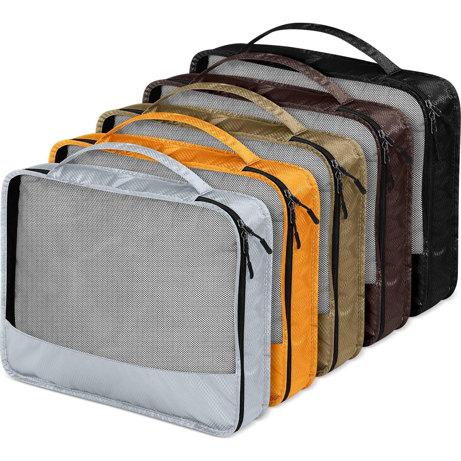 5 Cubos de Empaque Bulyoou para Maleta L Albaricoque 44x33x8cm