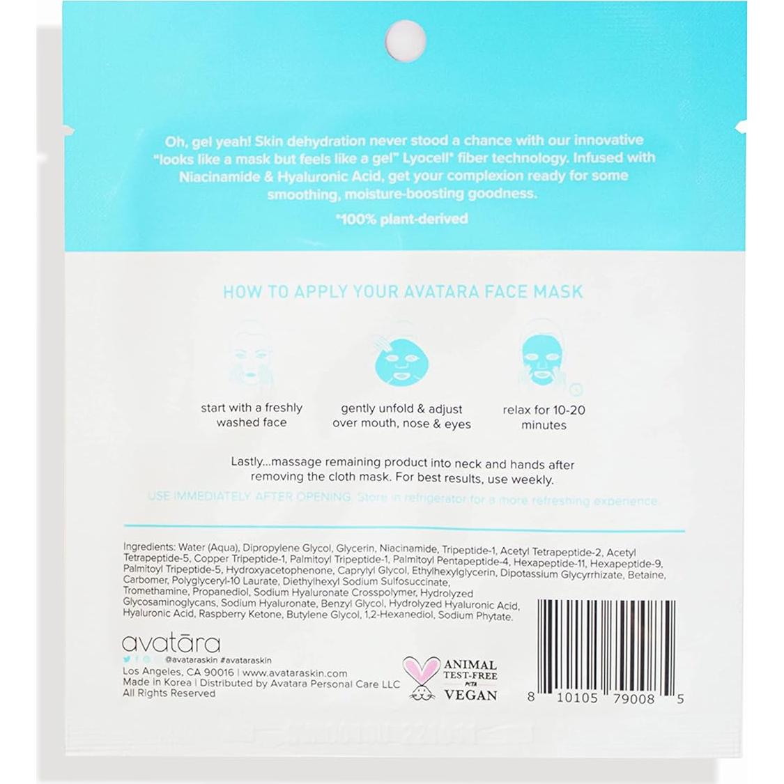 Mascarilla de Agua en Gel Avatara Niacinamida 21 ml