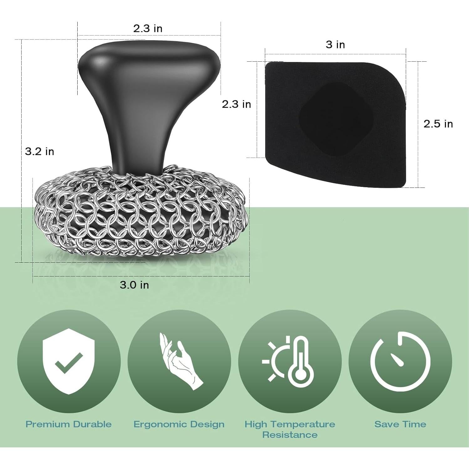 Kit de Limpieza Purgreat: Estropajo y Raspador de Sartenes