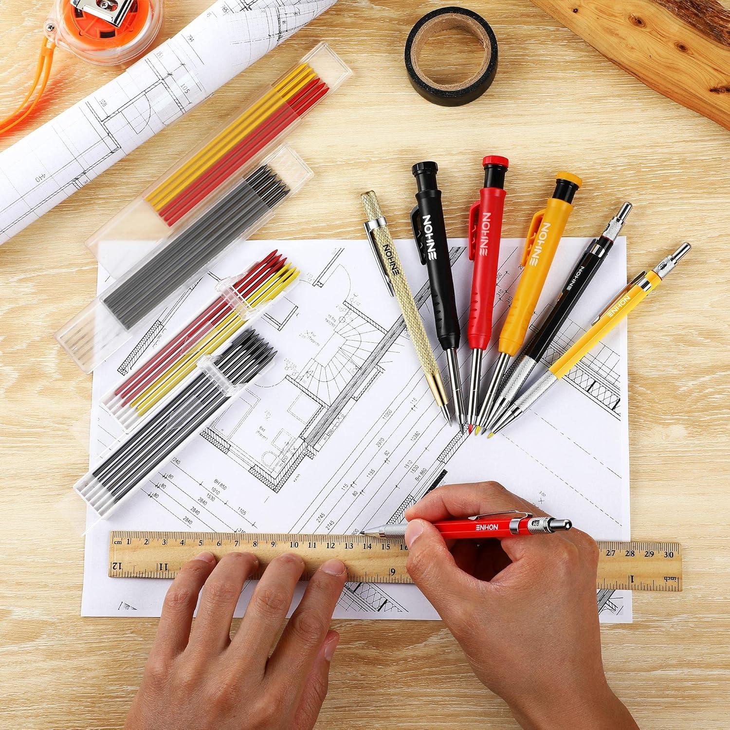 Conjunto de Lápices de Carpintero Enhon 6PCS con Recargas