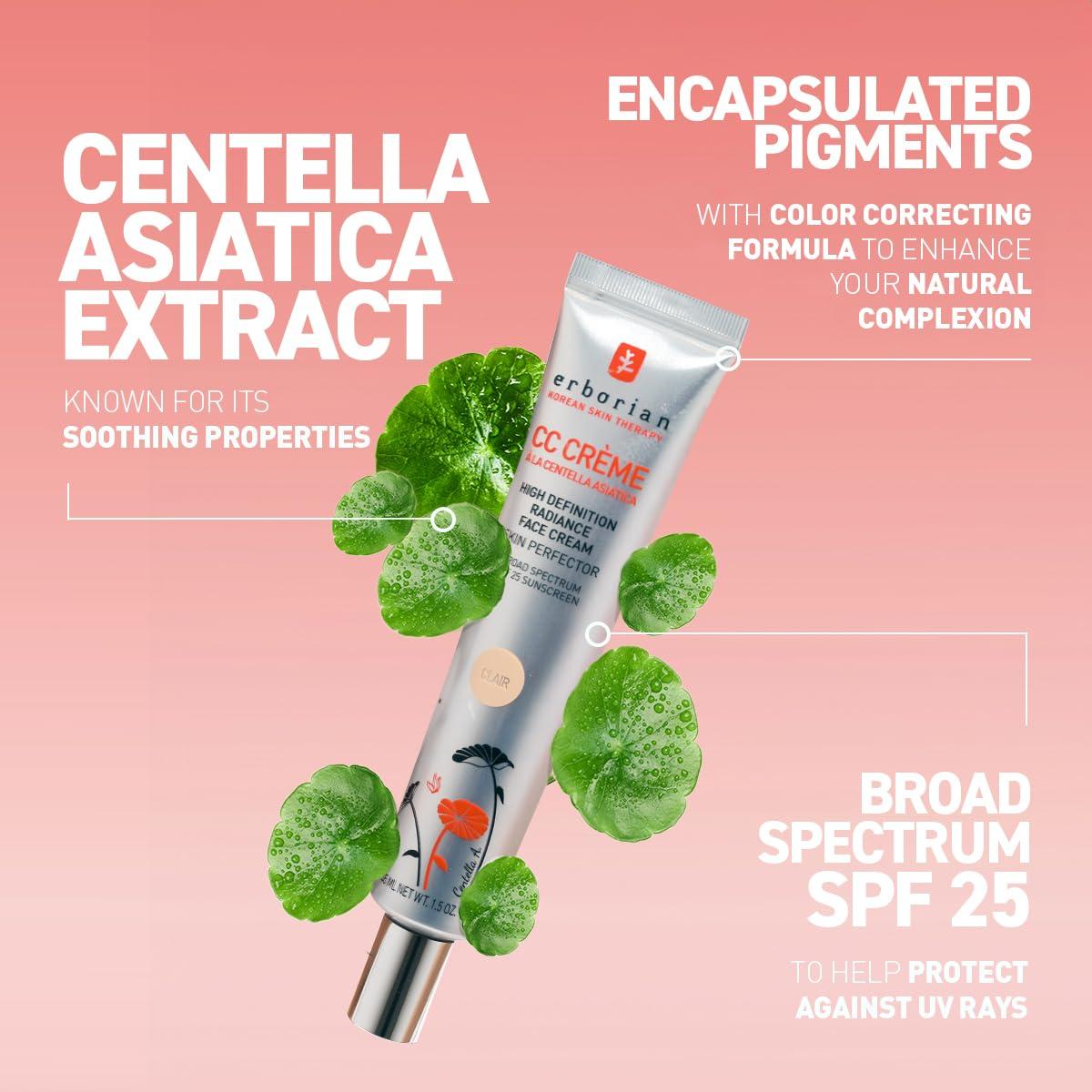 Crema CC Erborian Clair 50ml - Corrector Facial Iluminador