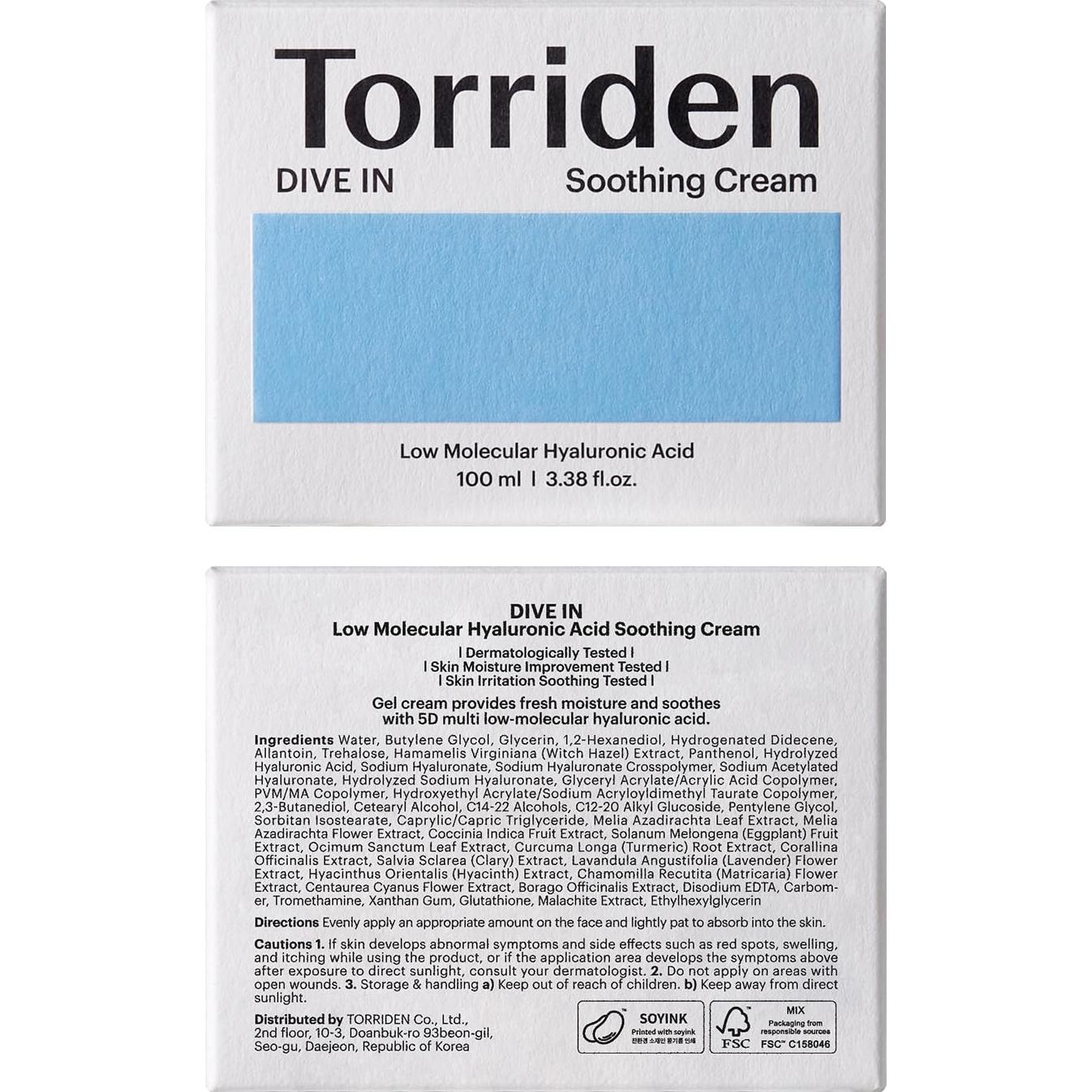 Crema Calmante DIVE IN 100ml Hidratante Facial Piel Sensible