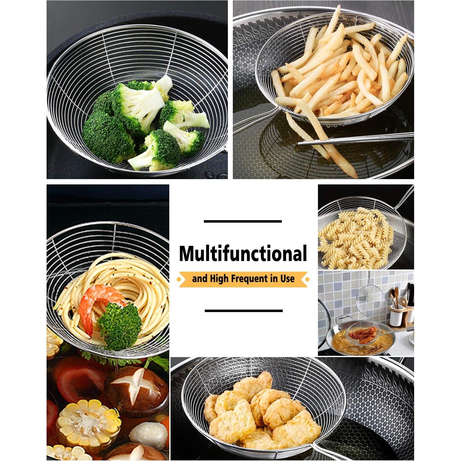 Juego de 3 Coladores Araña Acero Inoxidable Fancymay 32.5-38cm