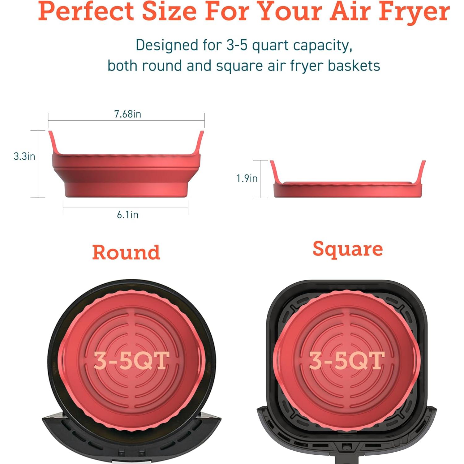 Forros de Silicona COSORI para Freidora de Aire 3-5 QT