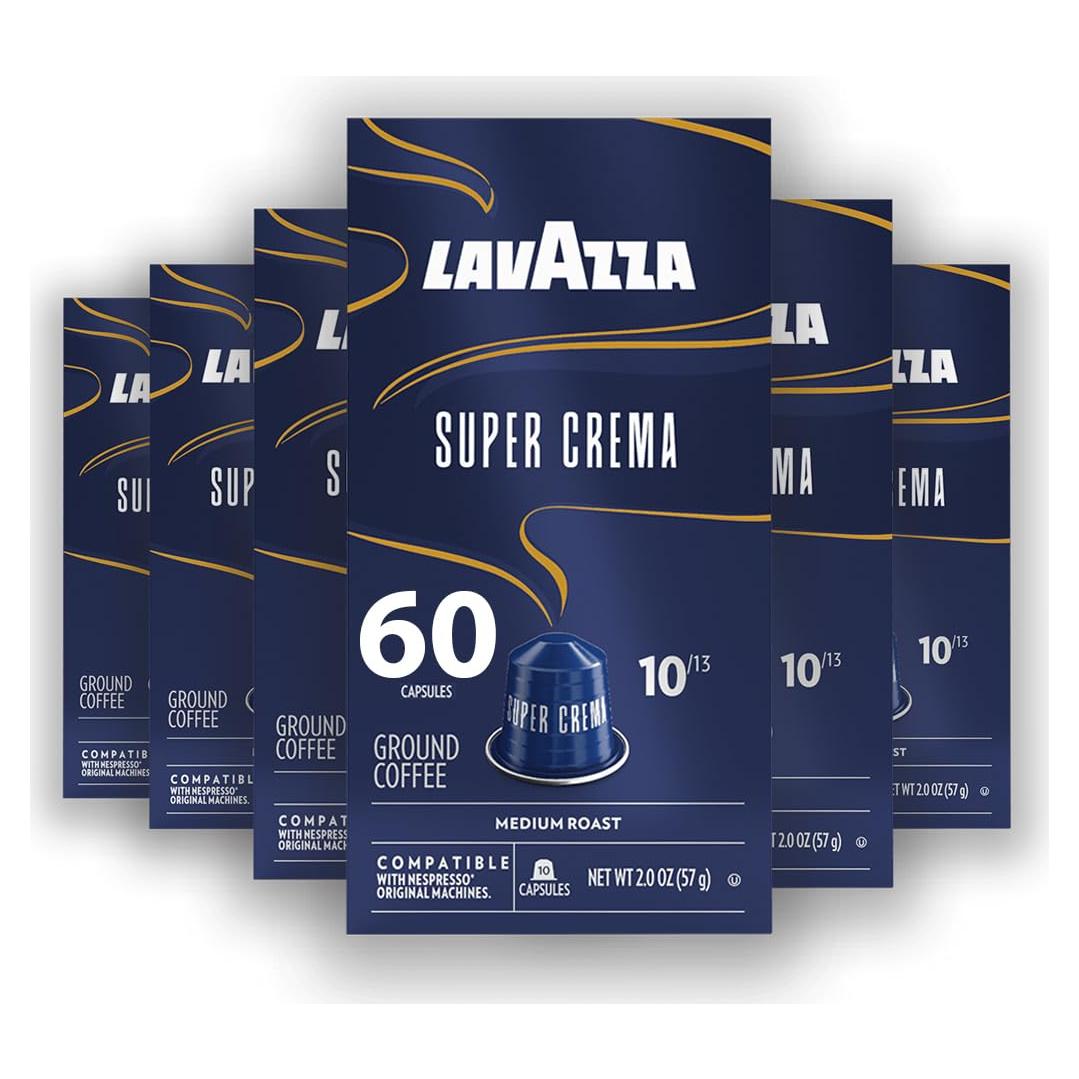 Cápsulas de Aluminio Lavazza Super Crema 60 Unidades Nespresso