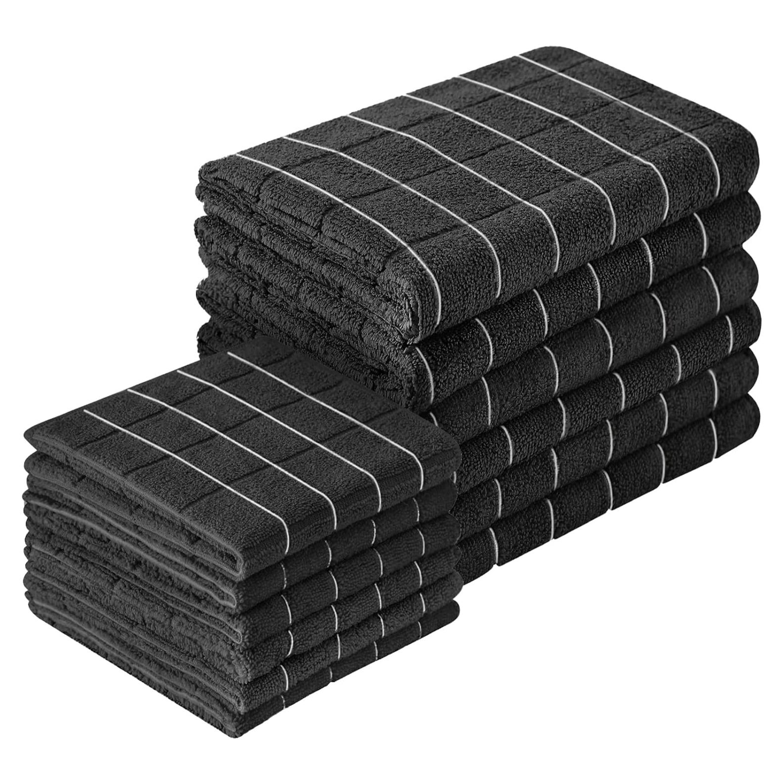 Juego de Toallas de Cocina y Paños de Platos Puomue 12 Pzas Microfibra