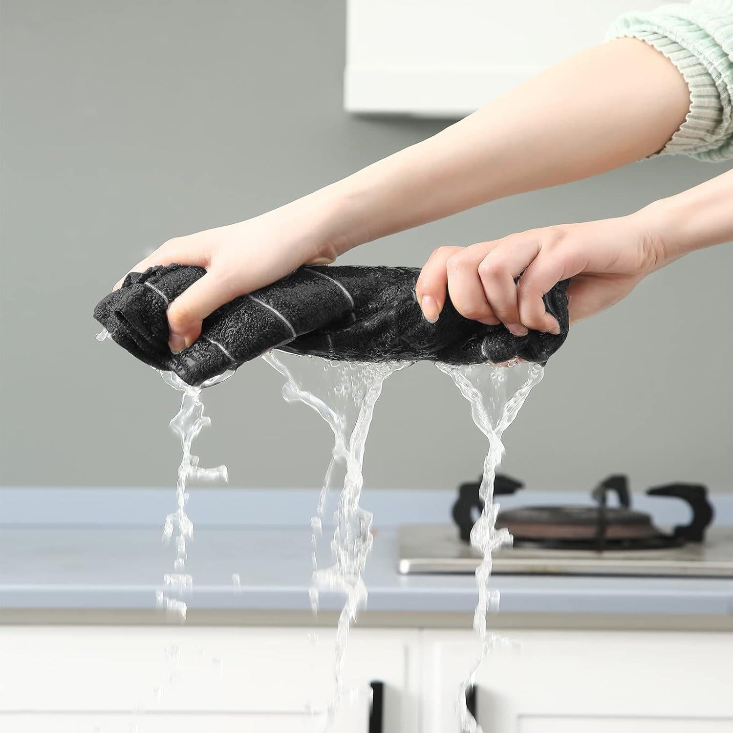 Juego de Toallas de Cocina y Paños de Platos Puomue 12 Pzas Microfibra