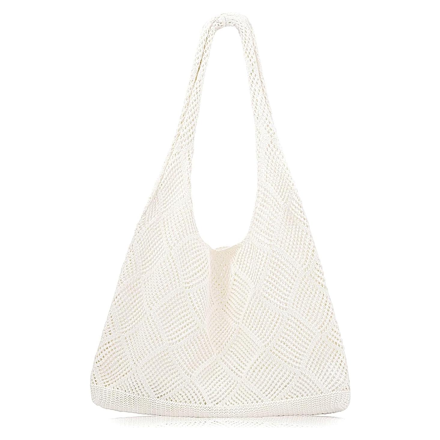Bolsa de Playa de Crochet COOKOOKY Mediana A-beige
