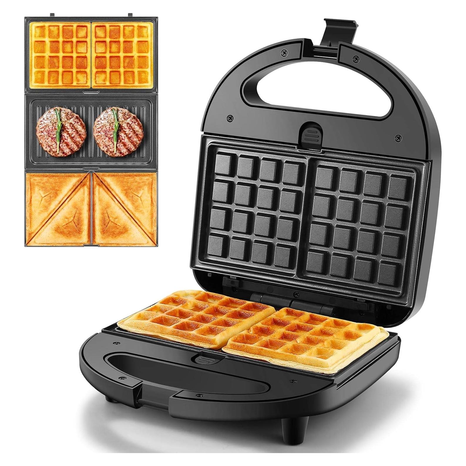 Hacedor de Sándwiches 3 en 1 OSTBA 750W Placas Antiadherentes