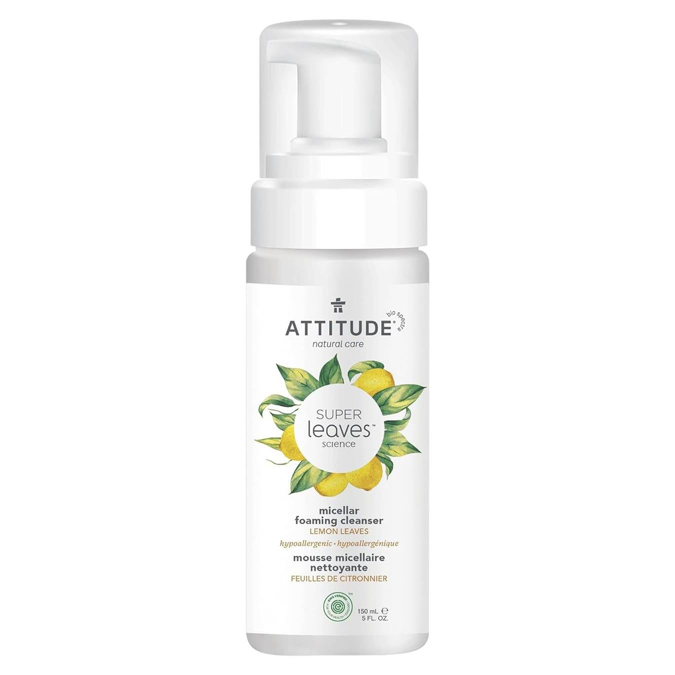 Limpiador Facial Espumoso ATTITUDE 148 ml Vegano Hojas de Limón