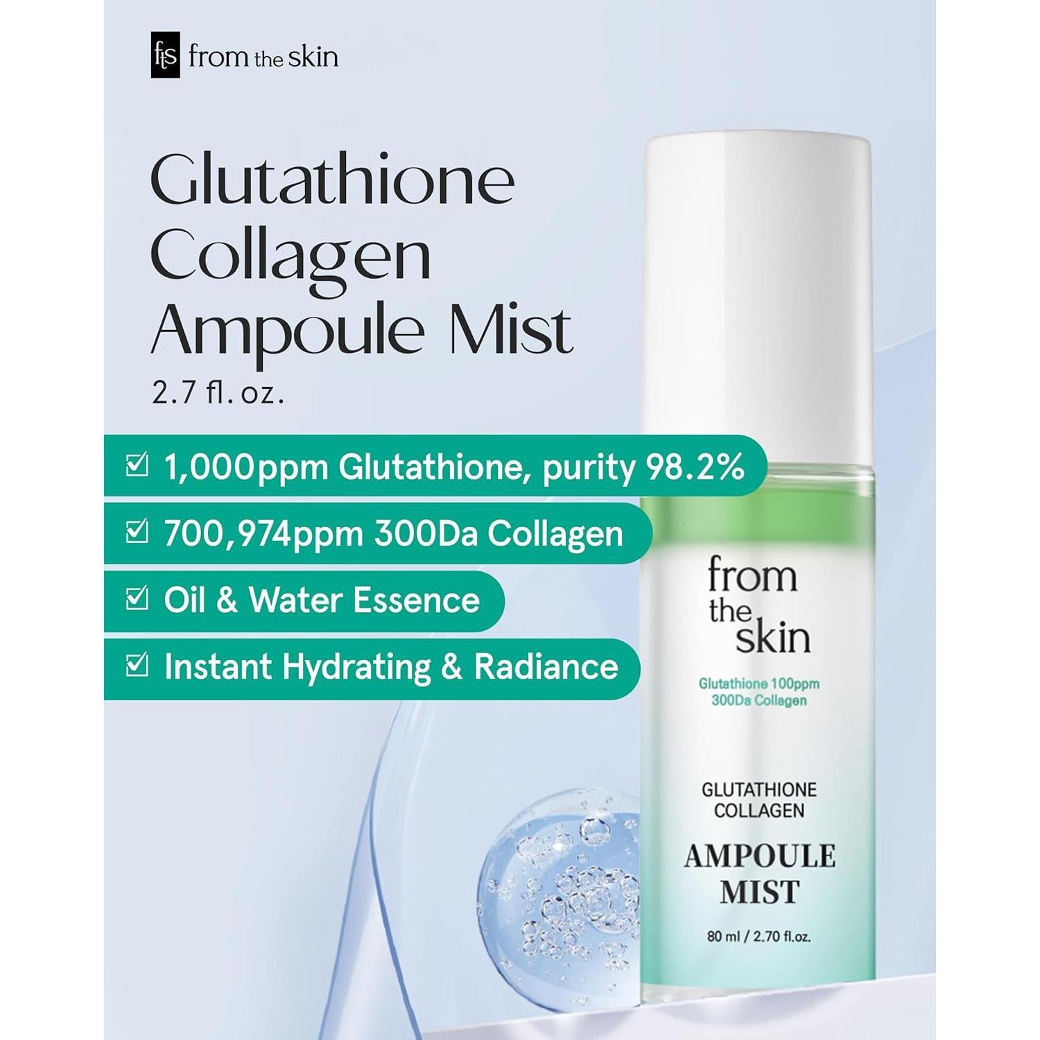 Mist Facial Colágeno Glutatión FROM THE SKIN 79.83 ml